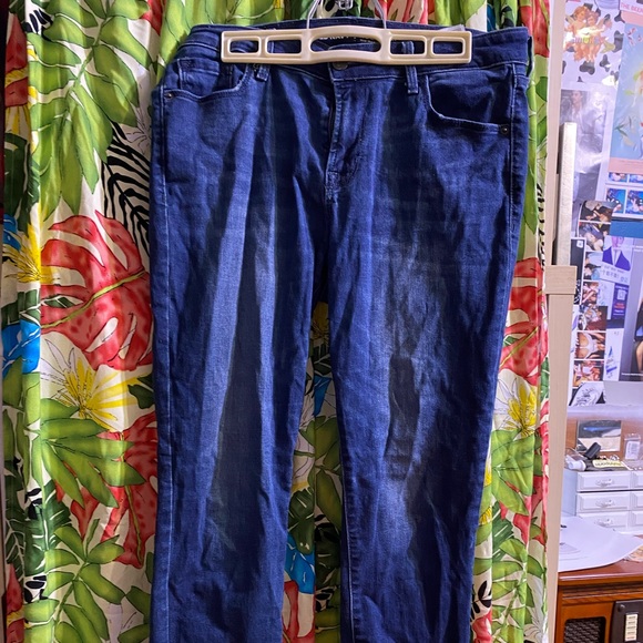 Rockstar Navy Distressed Skinny Jeans High Waist - Picture 1 of 4